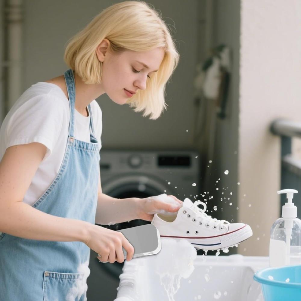 2 in 1 Cloth Washing Brush with Foaming Soap Box