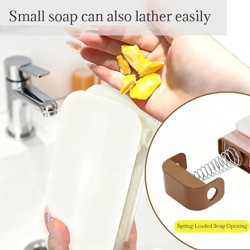 2 in 1 Cloth Washing Brush with Foaming Soap Box