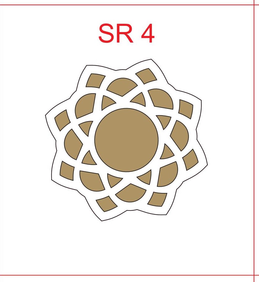 SR 5 4 Inch MDF Rangoli