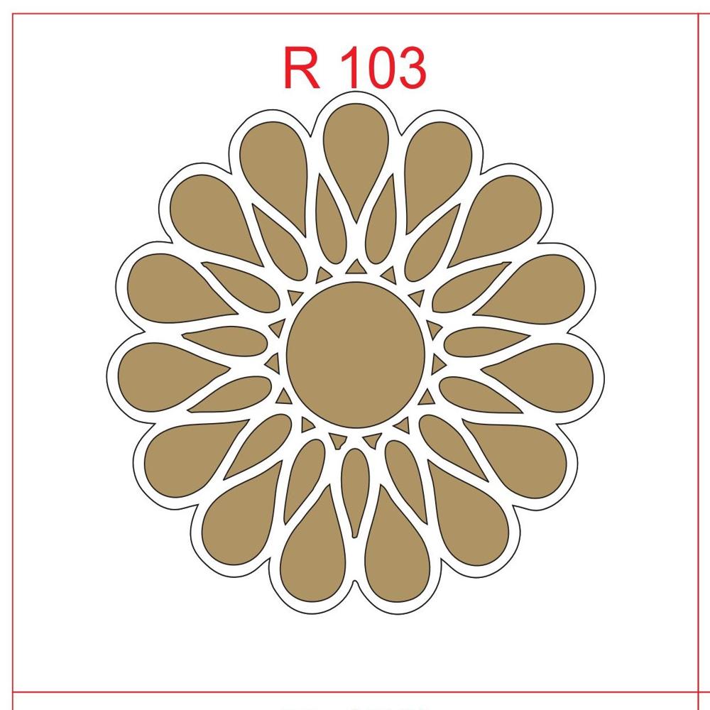 12 Inch MDF Rangoli