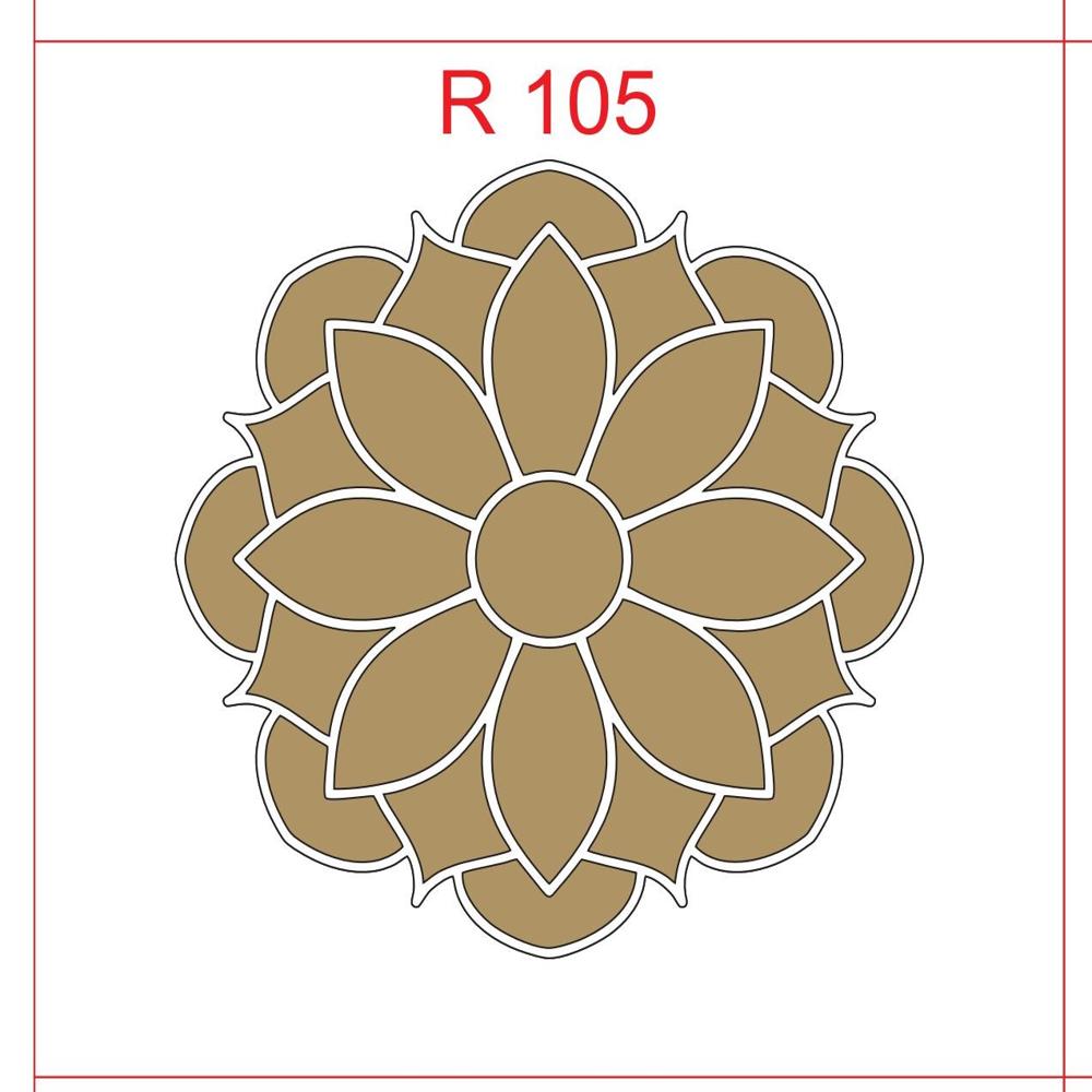 12 Inch MDF Rangoli