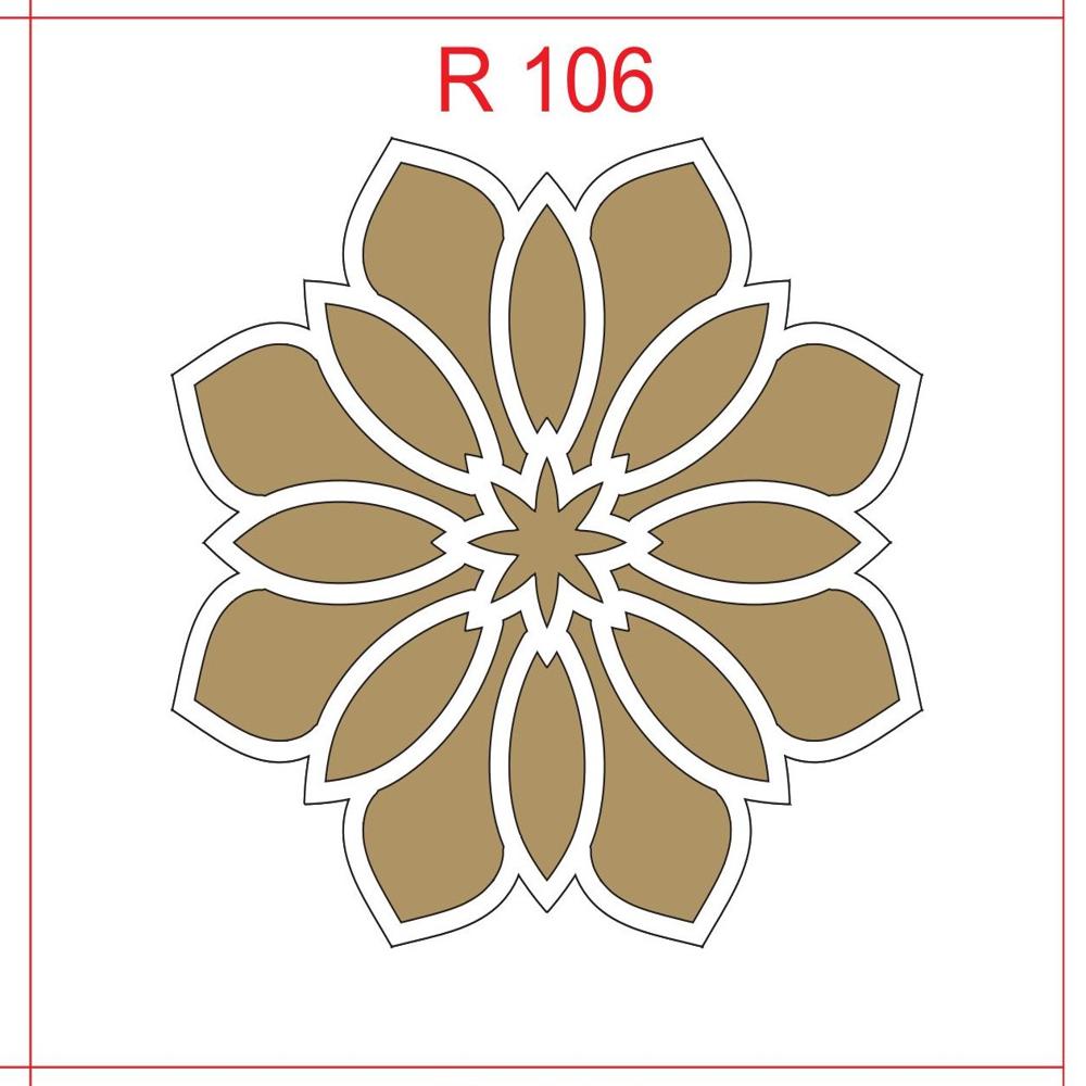 12 Inch MDF Rangoli