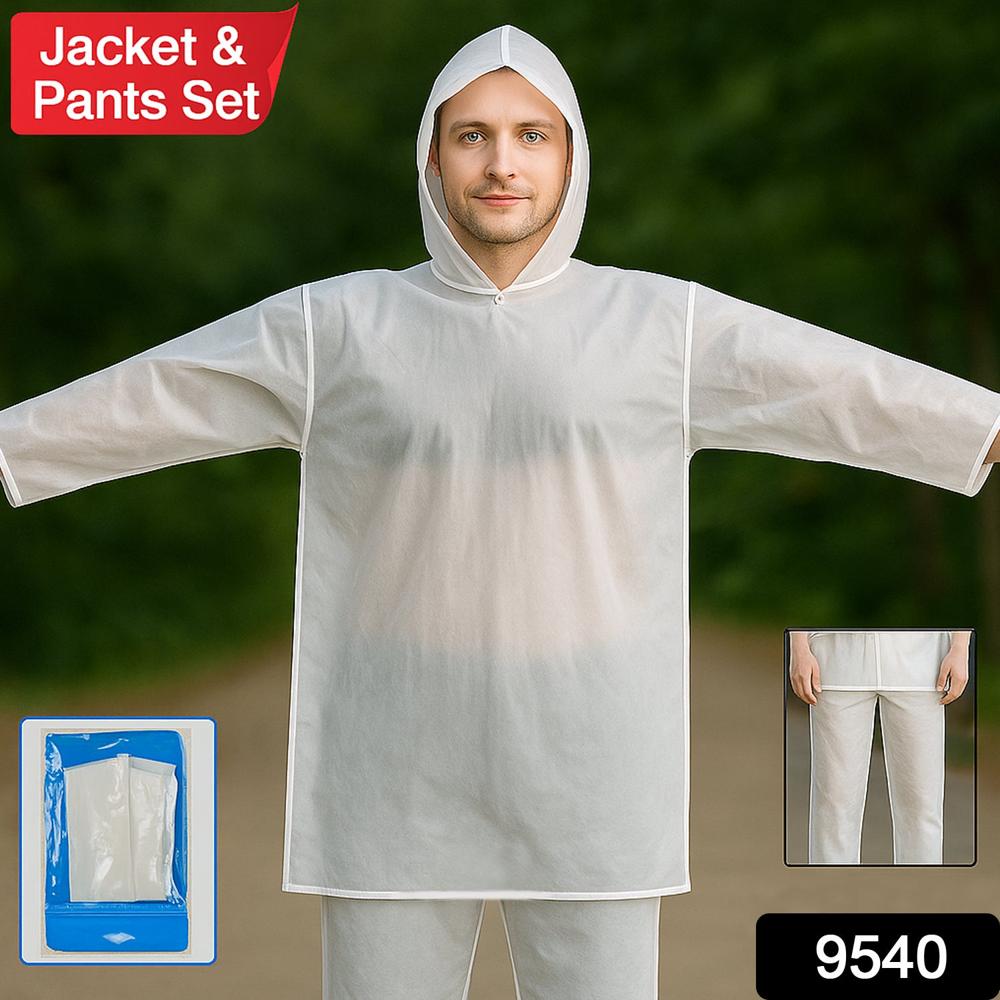 Full-Body Rain Suit  Jacket & Pants Set Fashion Portable Adult Rain Coat (1Pc) - Color: Mix