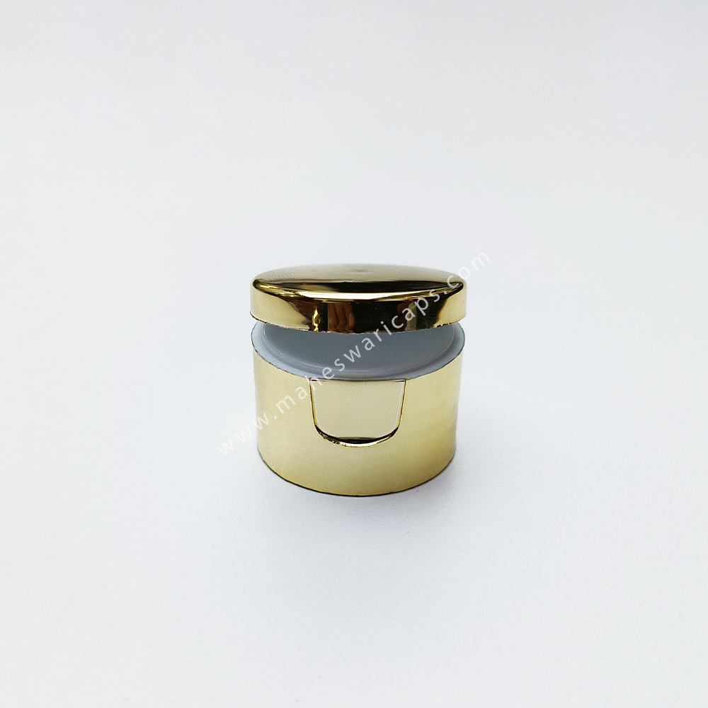 Cosmetic Flip Top Metallizing Cap 28mm