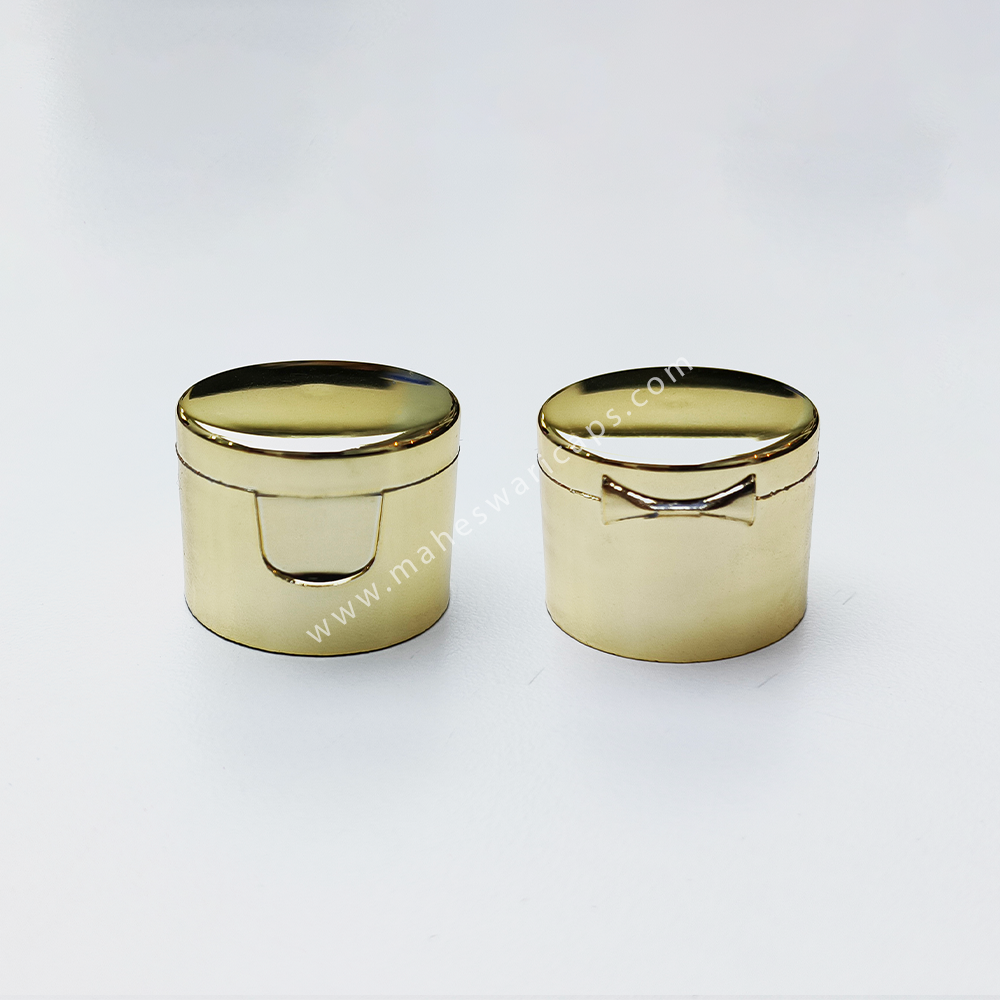 Cosmetic Flip Top Metallizing Cap 28mm