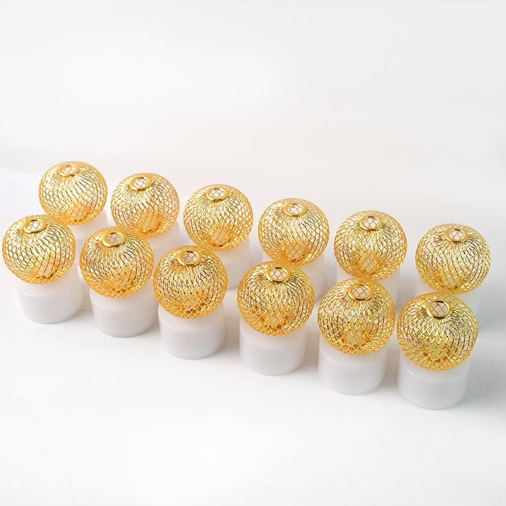 LED Ball Shaped Decorative Light with Mesh Cover (12 Pc / Set)