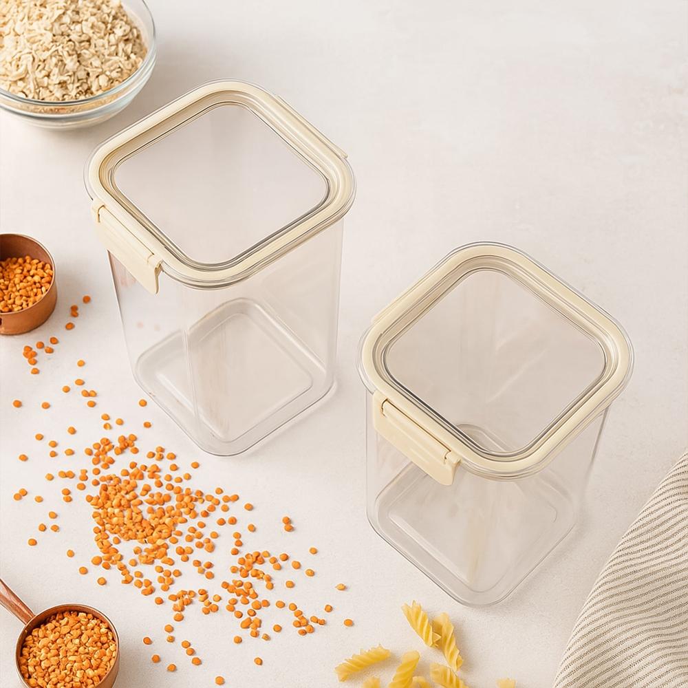 Apex Press N Lock Airtight Kitchen Storage Container Set (2Pc/1400ml) Approx