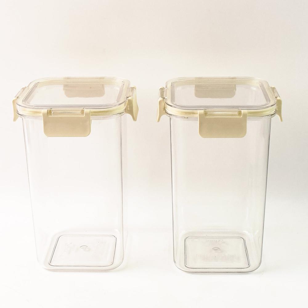 Apex Press N Lock Airtight Kitchen Storage Container Set (2Pc/1400ml) Approx