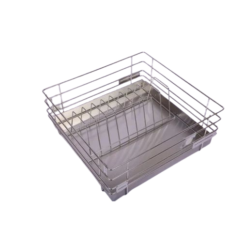 17 X 17 Inch SS Plate Kitchen Basket