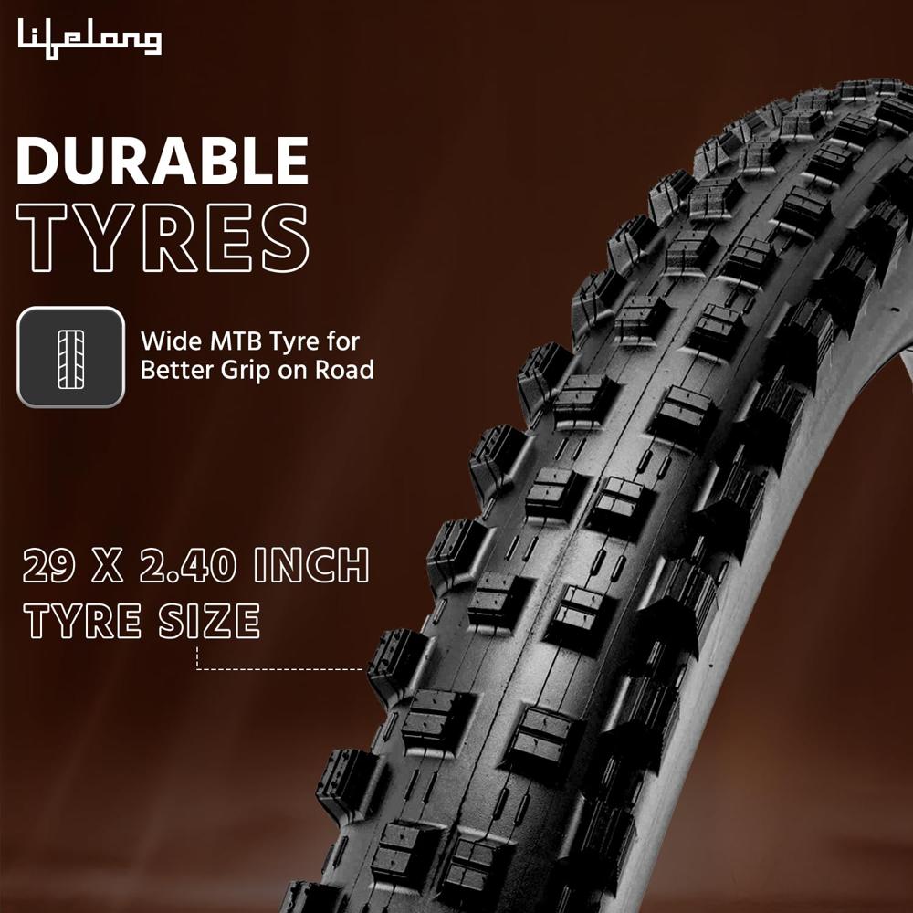 Lifelong Strong 29 Multi-Speed Cycle| Steel Frame, Threadless Alloy Stem | Shimano TY 300 RD Gear | Disc Brake | Cushioned STRBC29 