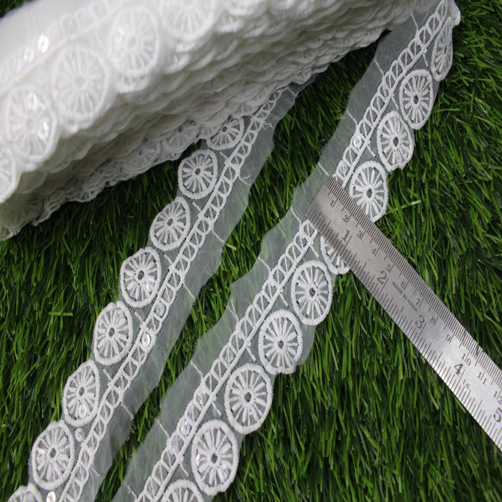Fancy Saree Net Embroidery Lace