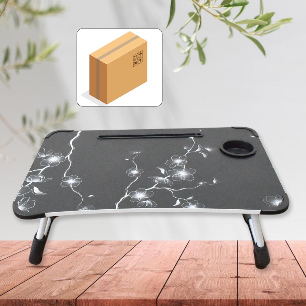 Laptop Table Foldable Portable Notebook Bed Lap Desk - Color: Mix