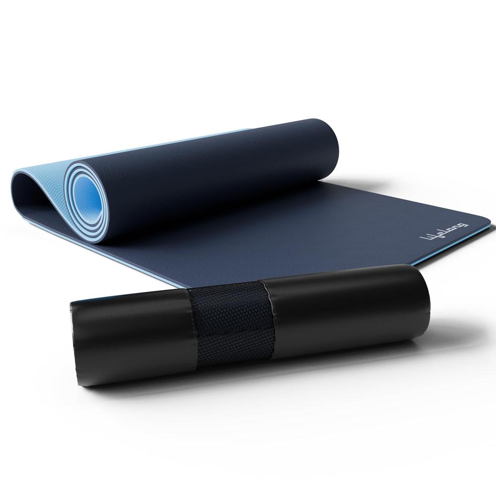 Lifelong Dual Color TPE Material Yoga Mat for Women & Men|6mm Anti-Slip Yoga Mat for Gym Workout Exercise Mat for LLYM111