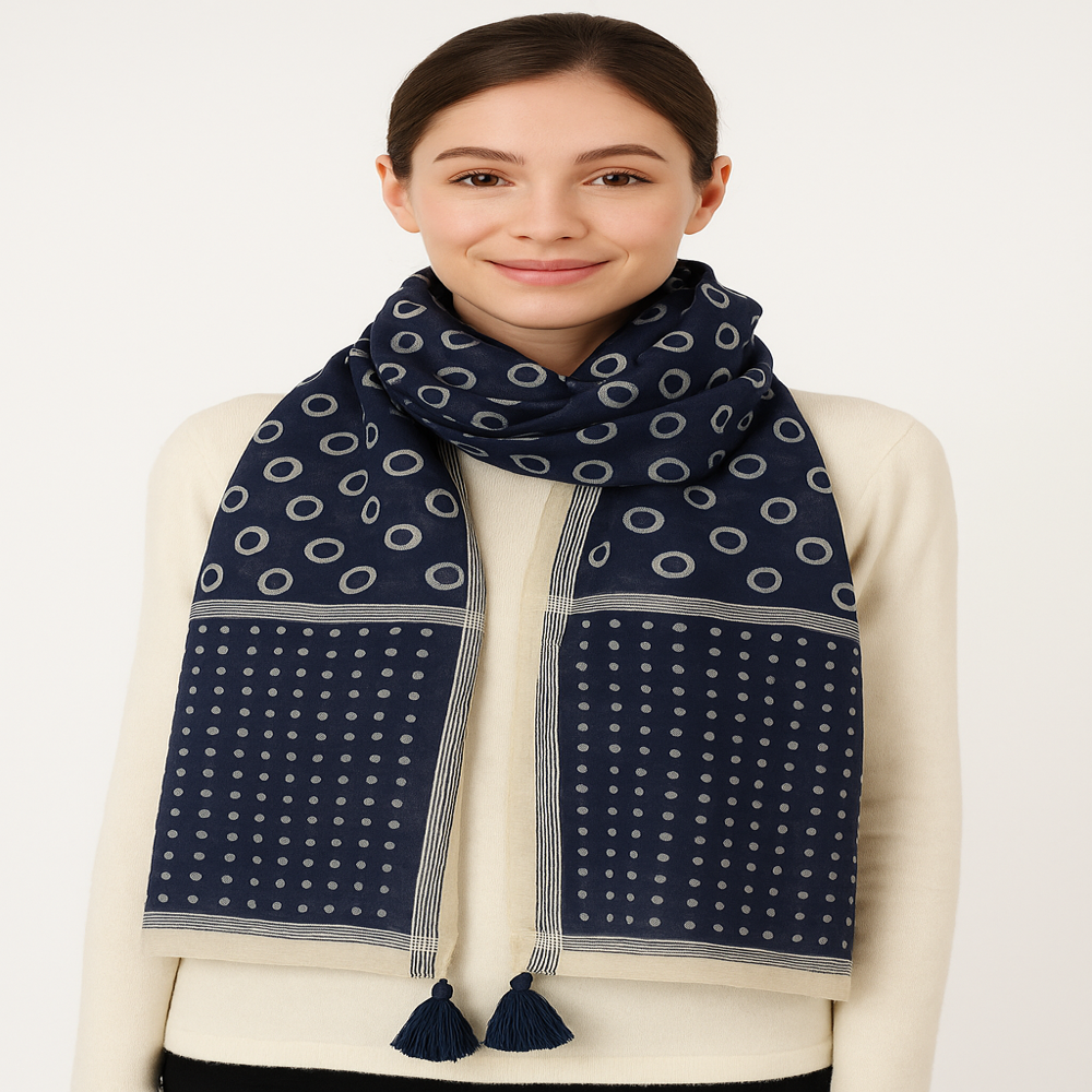 Cotton x Silk Printed Scarf
