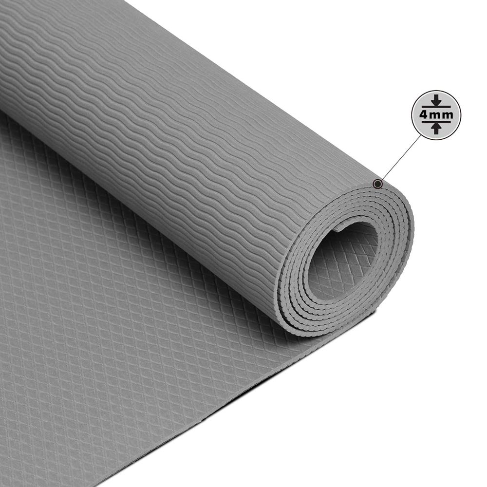 Lifelong 4 mm Thick and Anti-Skid Yoga Exercise Mat with Carrying Strap for Gym Workout  LLYM98