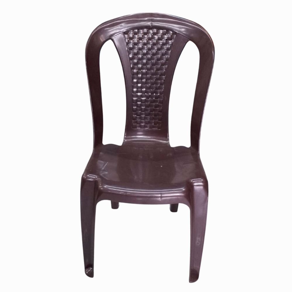 Plastic Table And Chair - Color: Coffee