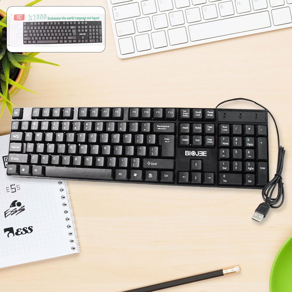 Wired Usb Keyboard 104 Keys (1 Pc) - Color: Mix