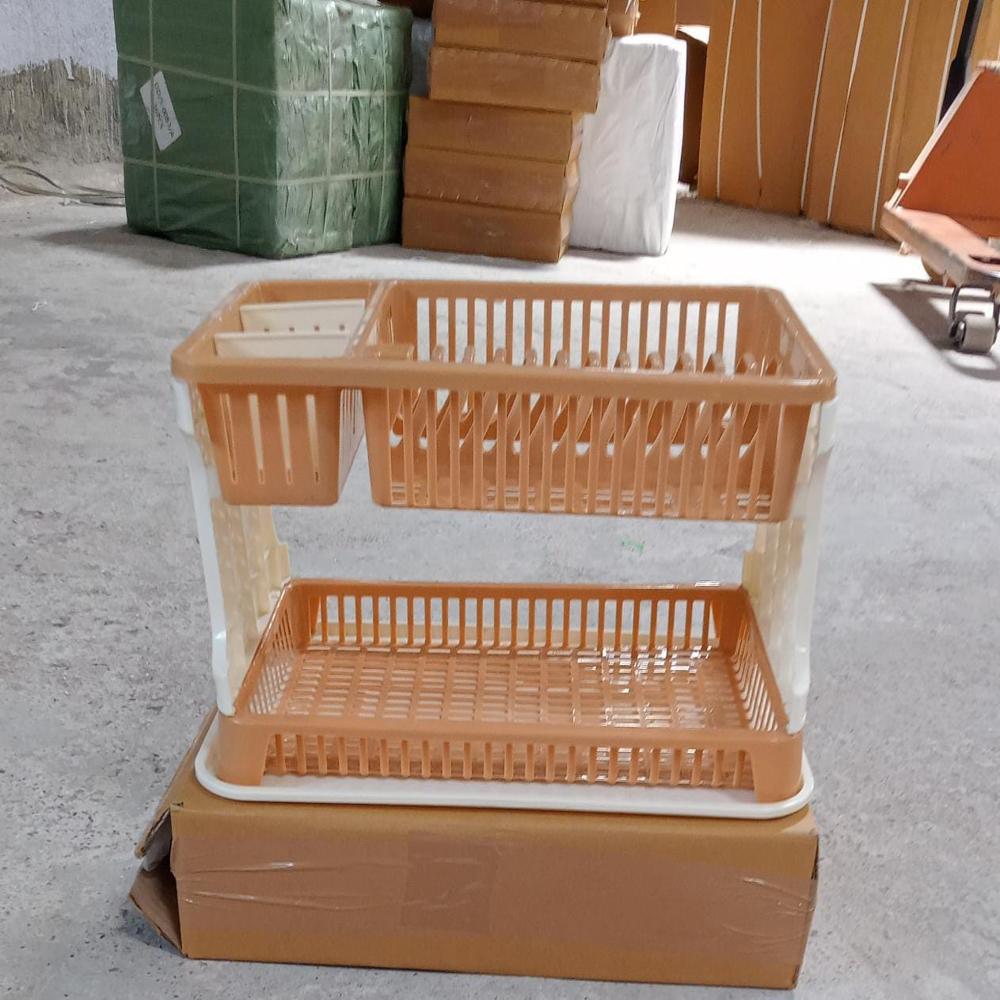 Kitchen Organizer Rack With Water Storing Tray / Dish Rack - Color: Mix