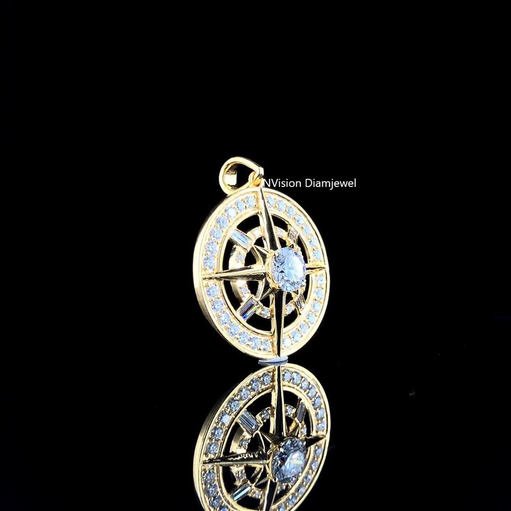 Infinity Glow Natural Diamond Unisex Pendant in 18KT Gold