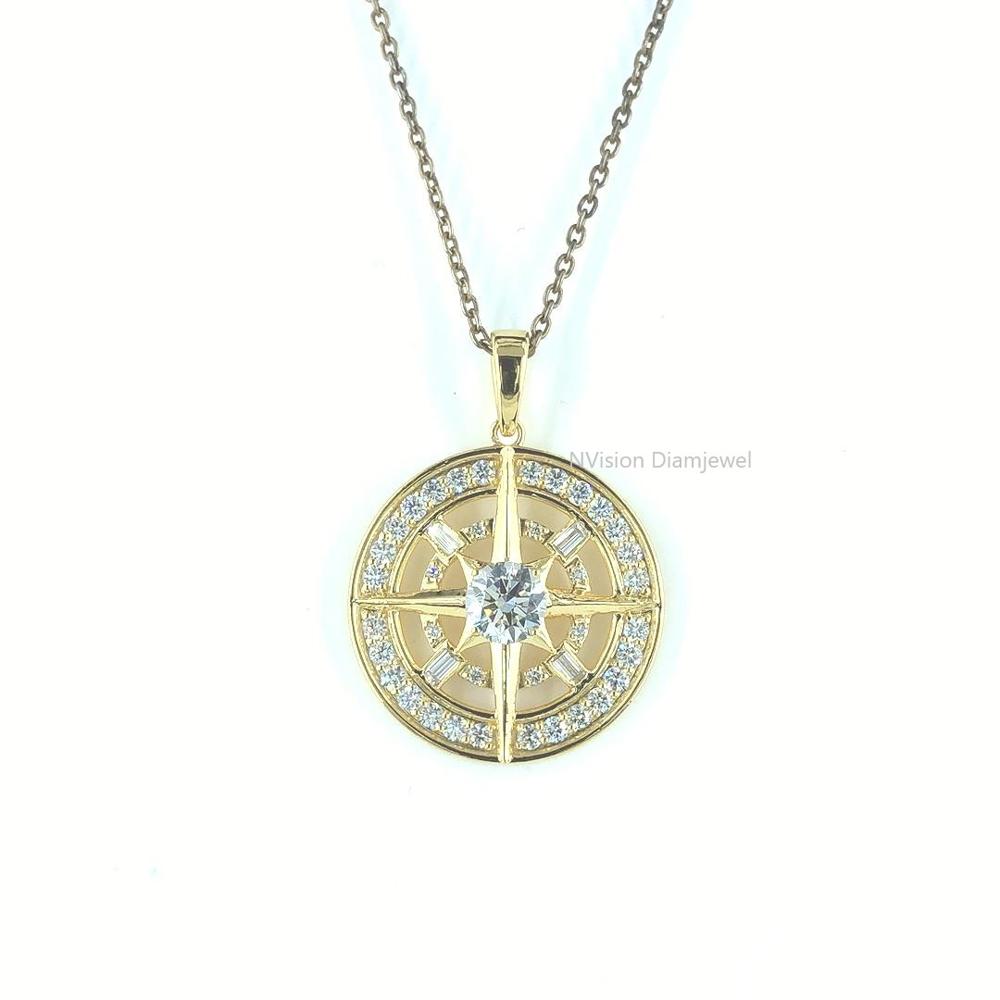 Infinity Glow Natural Diamond Unisex Pendant in 18KT Gold