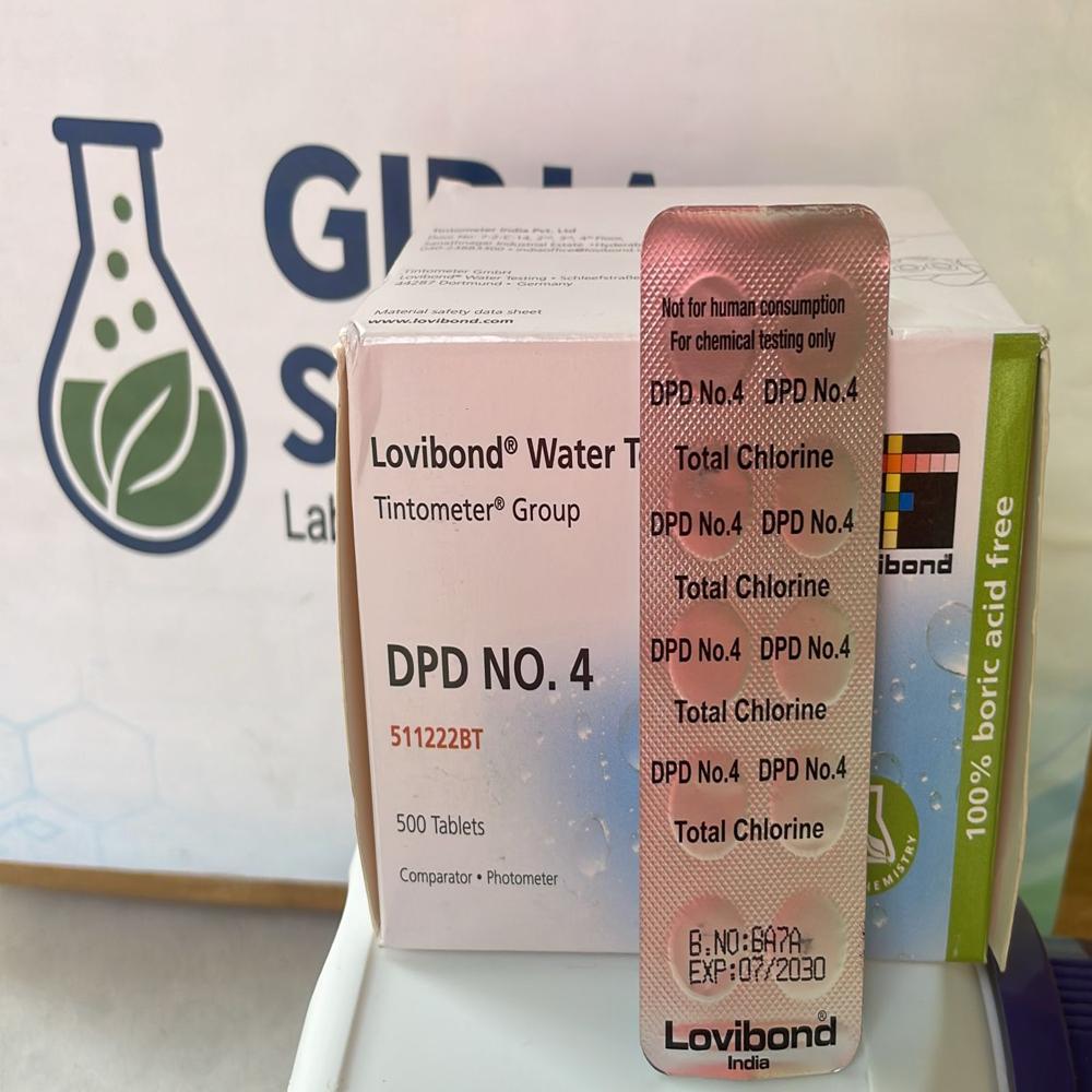 DPD NO. 4 500 TABLETS (511222BT) LOVIBOND d, Chlorine type: Total chlorine