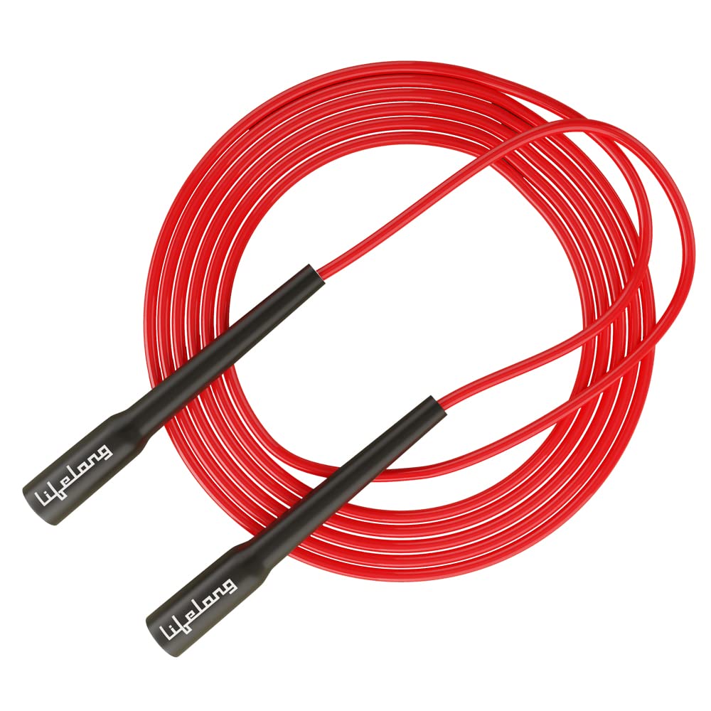 Lifelong Llsr01 Skipping Rope For Men, Women & Children - Jump Rope For Exercise Workout & Weight - Color: Red