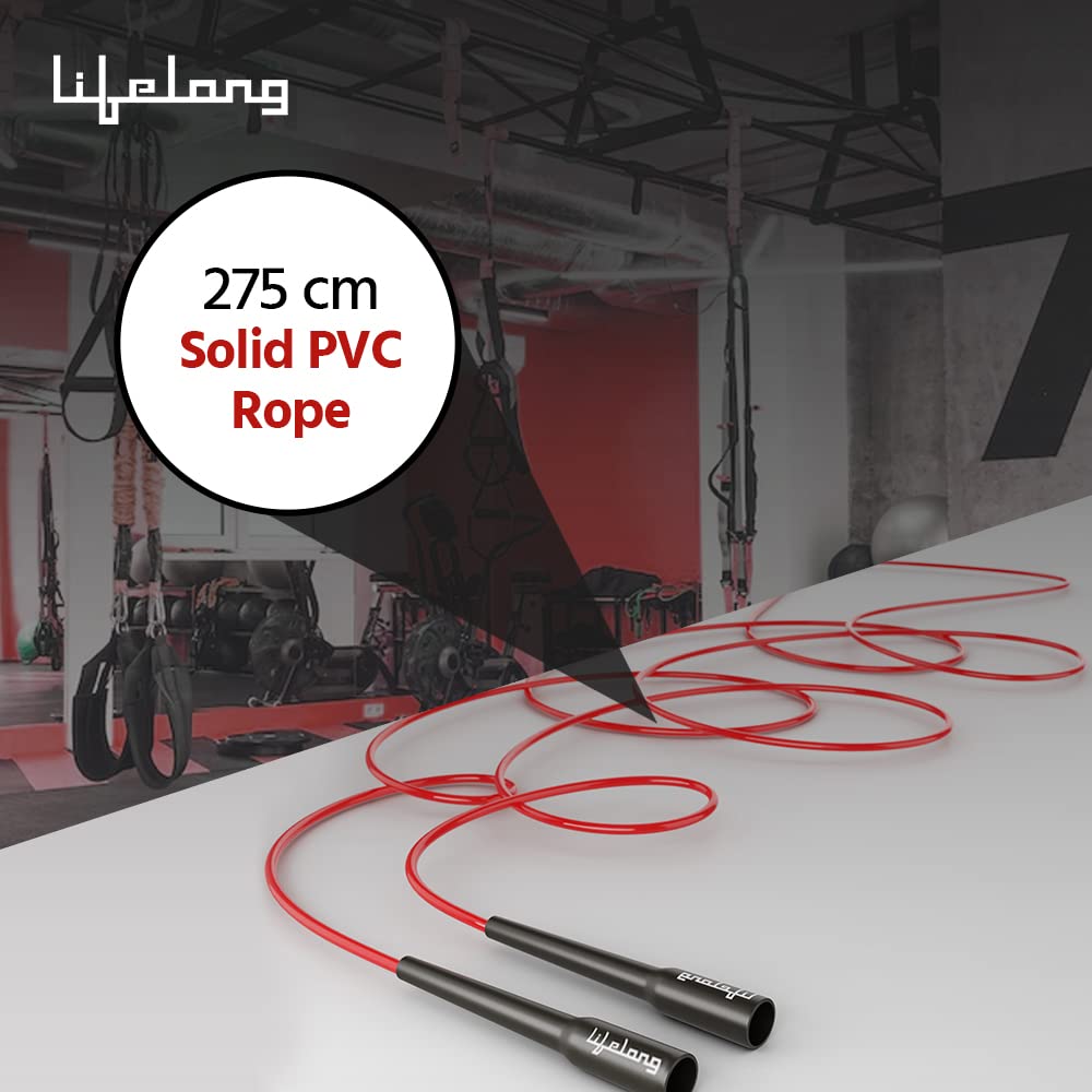 Lifelong LLSR01 Skipping Rope for Men, Women & Children - Jump Rope for Exercise Workout & Weight