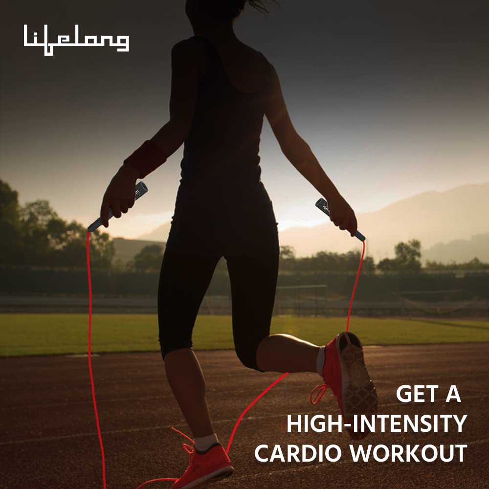 Lifelong LLSR01 Skipping Rope for Men, Women & Children - Jump Rope for Exercise Workout & Weight