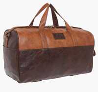 Faux Leather Travel Duffle Bag