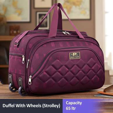 65L Duffle Trolley Bag With Wheels