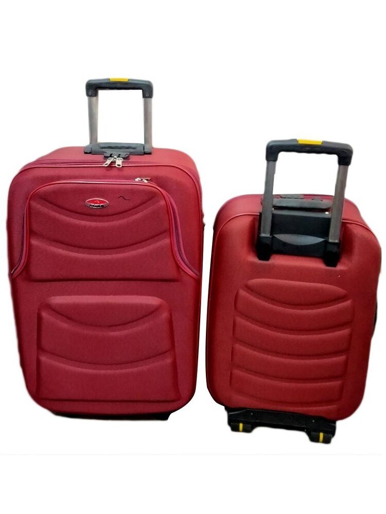 Red Polyester Trolley Bag