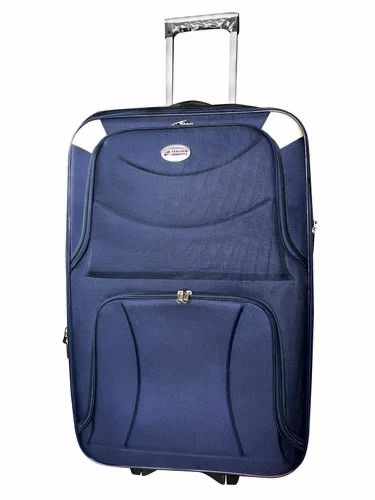 Navy Blue Polyester Luggage Trolley Bag