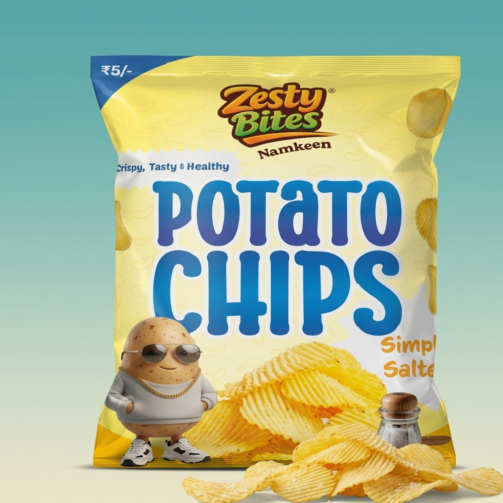 Zesty Bites Potato Chips - Simply Salted