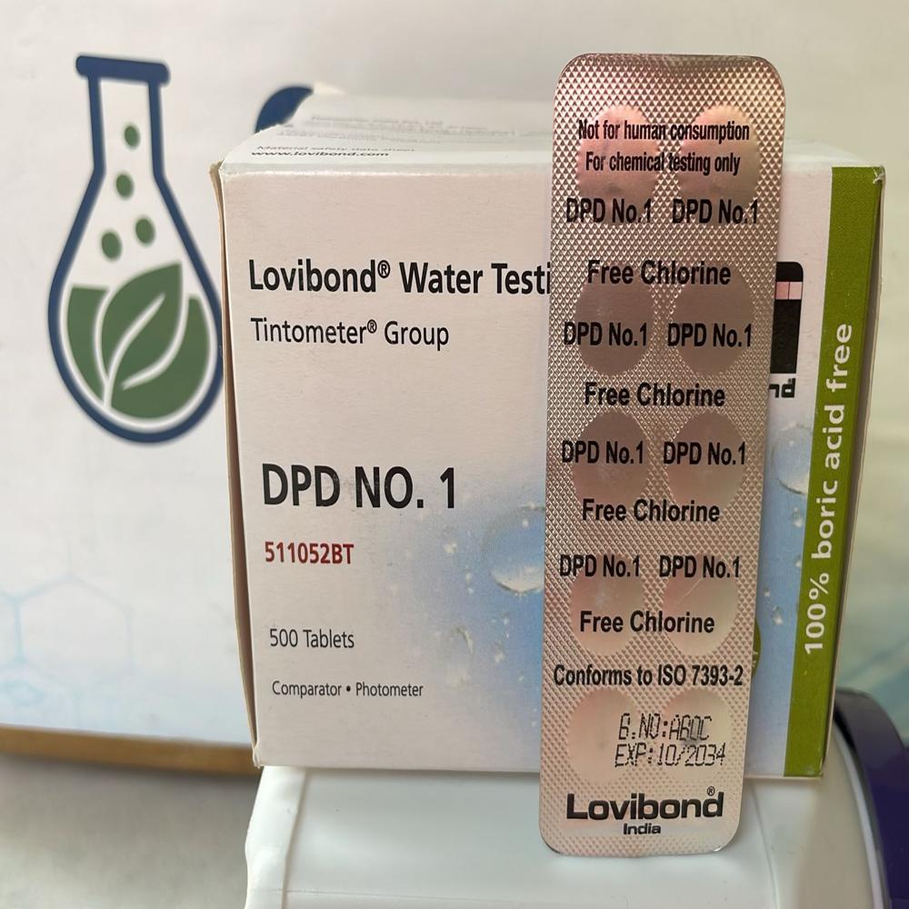 Dpd No 1 500 Tablets (LOVIBOND) , Chlorine type: Free chlorine