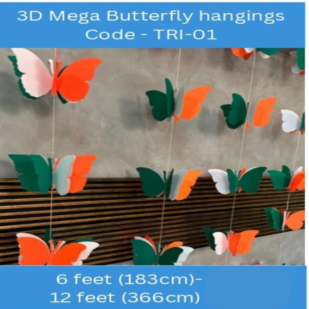 Mega  Tiranga Butterfly hangings for Independence Day Celebration