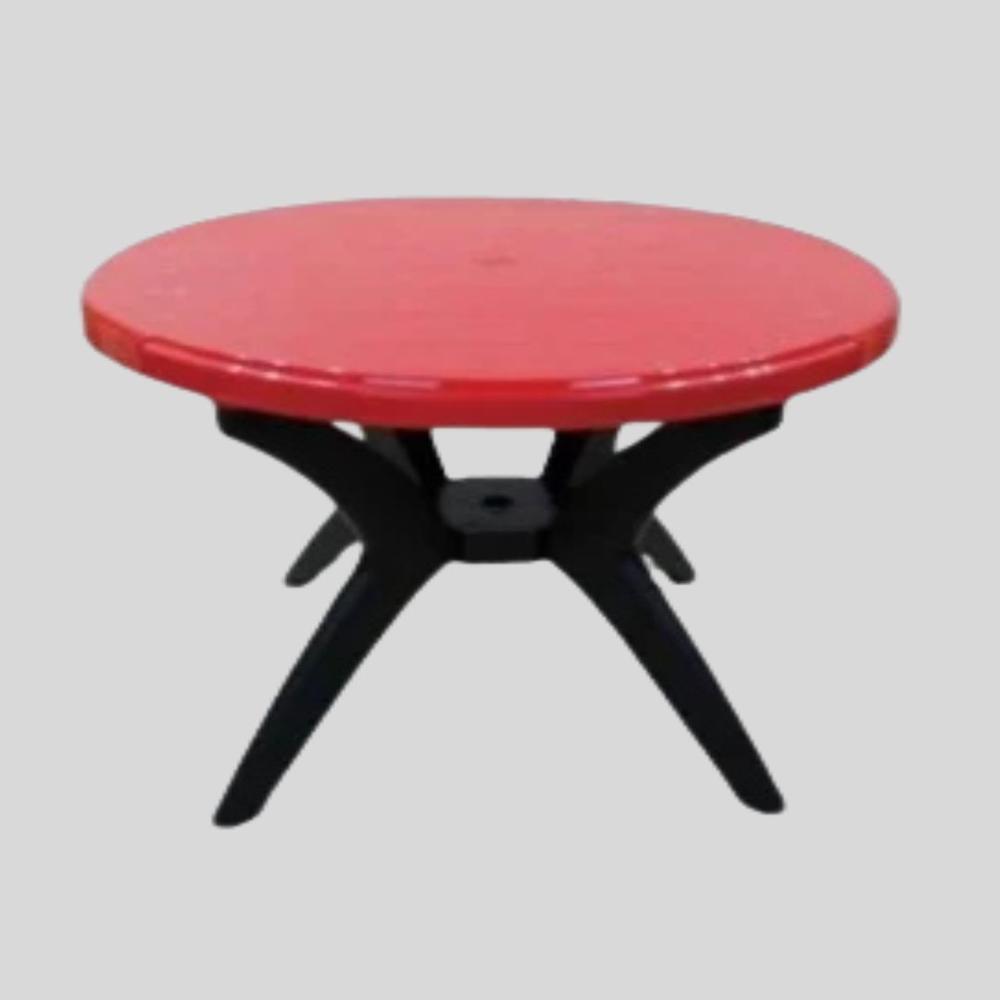 Plastic Round Table - Color: Rad And Coffee