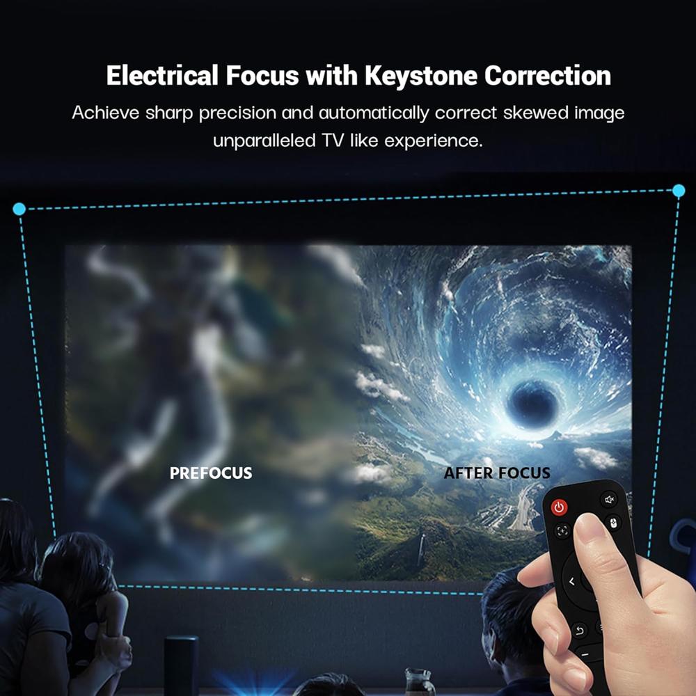Lifelong Electronics TruePixel Smart Projector | Android, 1080P Full HD Native & 4K Ultra HD Support | 6000 Lumens | for Room & Outdoors  LLPJH10