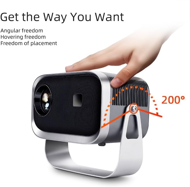 Mini Portable Android Projector - Color: Grey