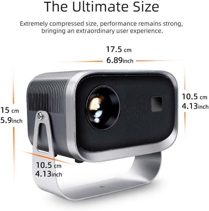 Mini Portable Android Projector - Color: Grey