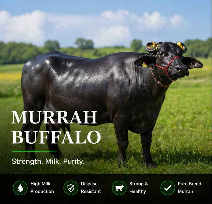 Murrah Buffalo - Color: Black
