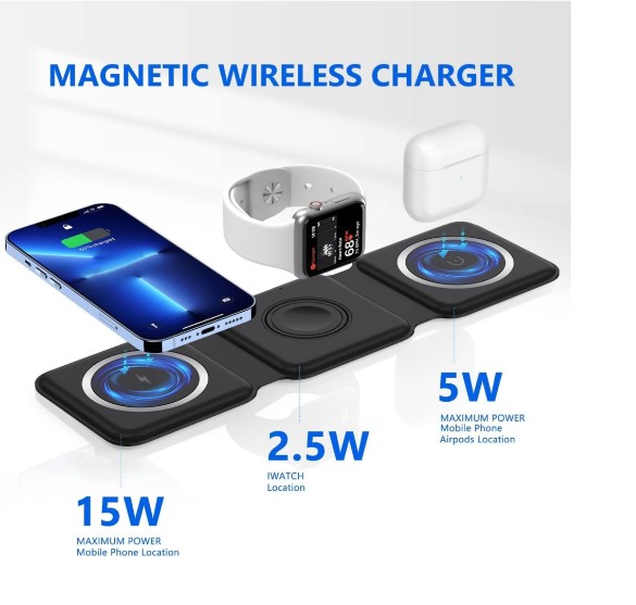 Lifelong  3-in-1 Foldable Magsafe Portable Travel Wireless 15W Fast Ch...more  LLWCL10