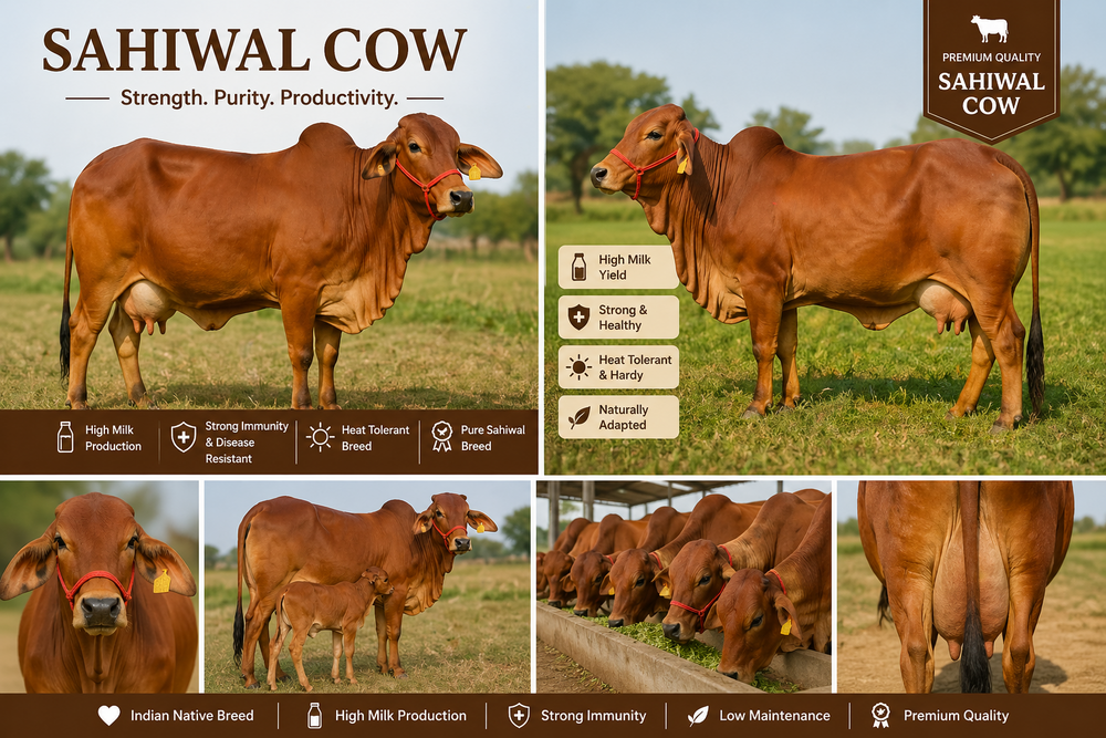 Sahiwal Cow - Color: Brown And White