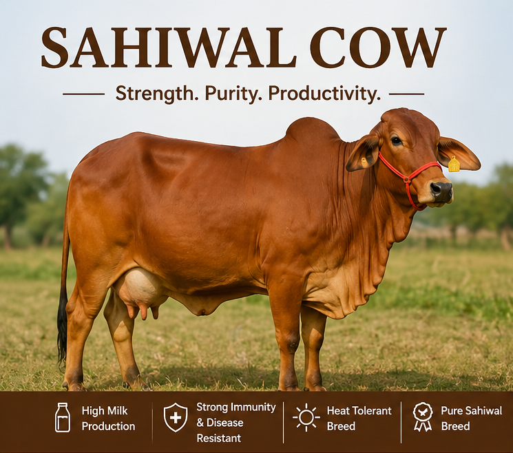 Sahiwal Cow - Color: Brown And White