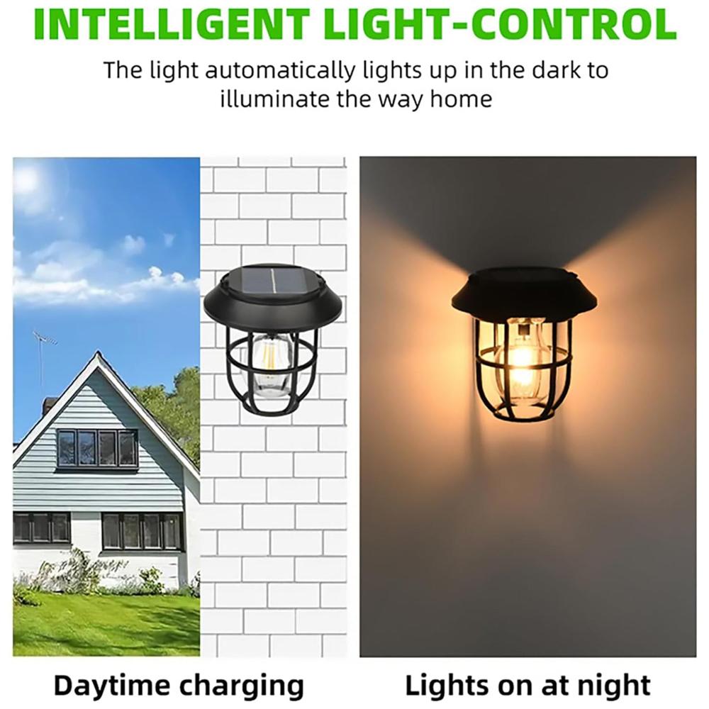 Solar Lantern Wall Lights Fixtures With Motion Sensor (1 Pc) - Color: Mix