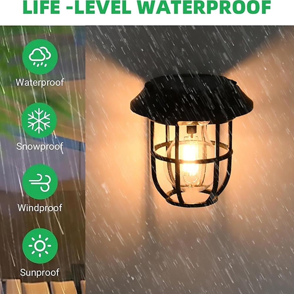Solar Lantern Wall Lights Fixtures With Motion Sensor (1 Pc) - Color: Mix