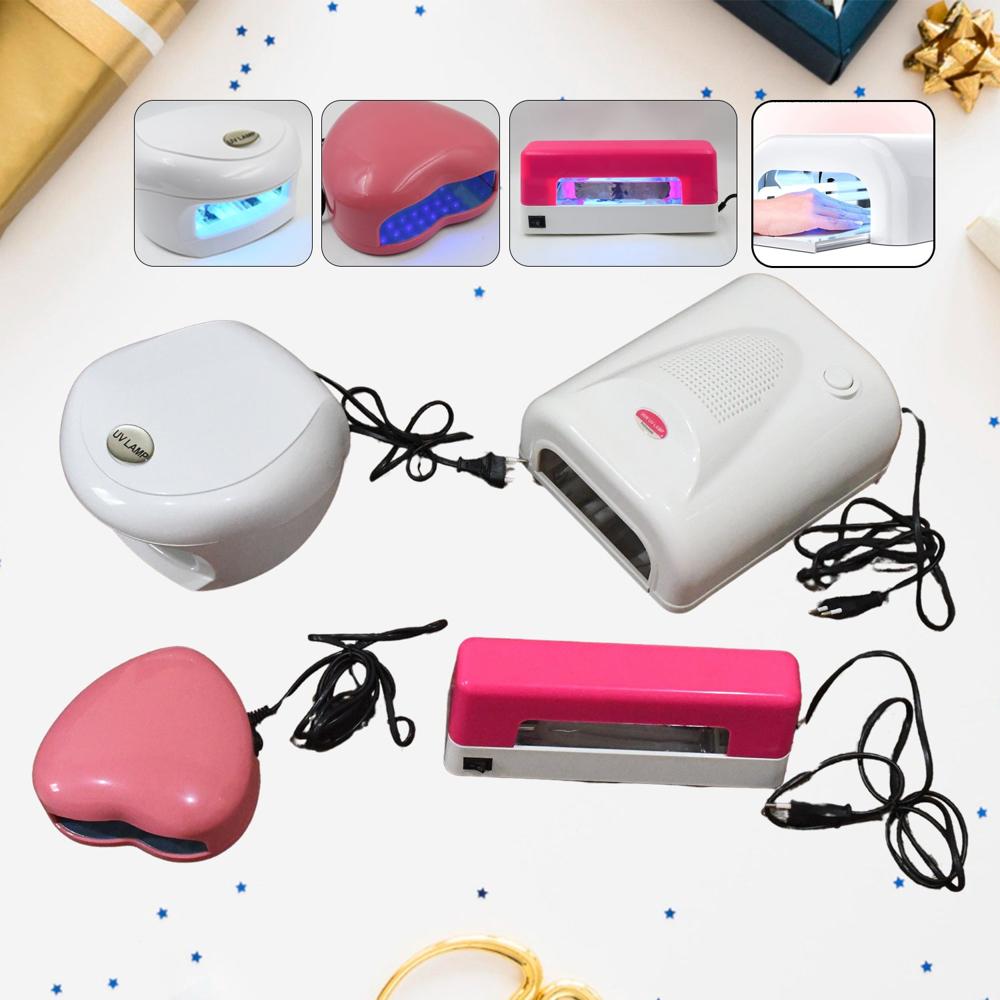 Led Uv Lamp Nail Dryer Gel Nail Lamp Nail Polish Curing Lamp (1 Pc / Mix Design) - Material: Plastic