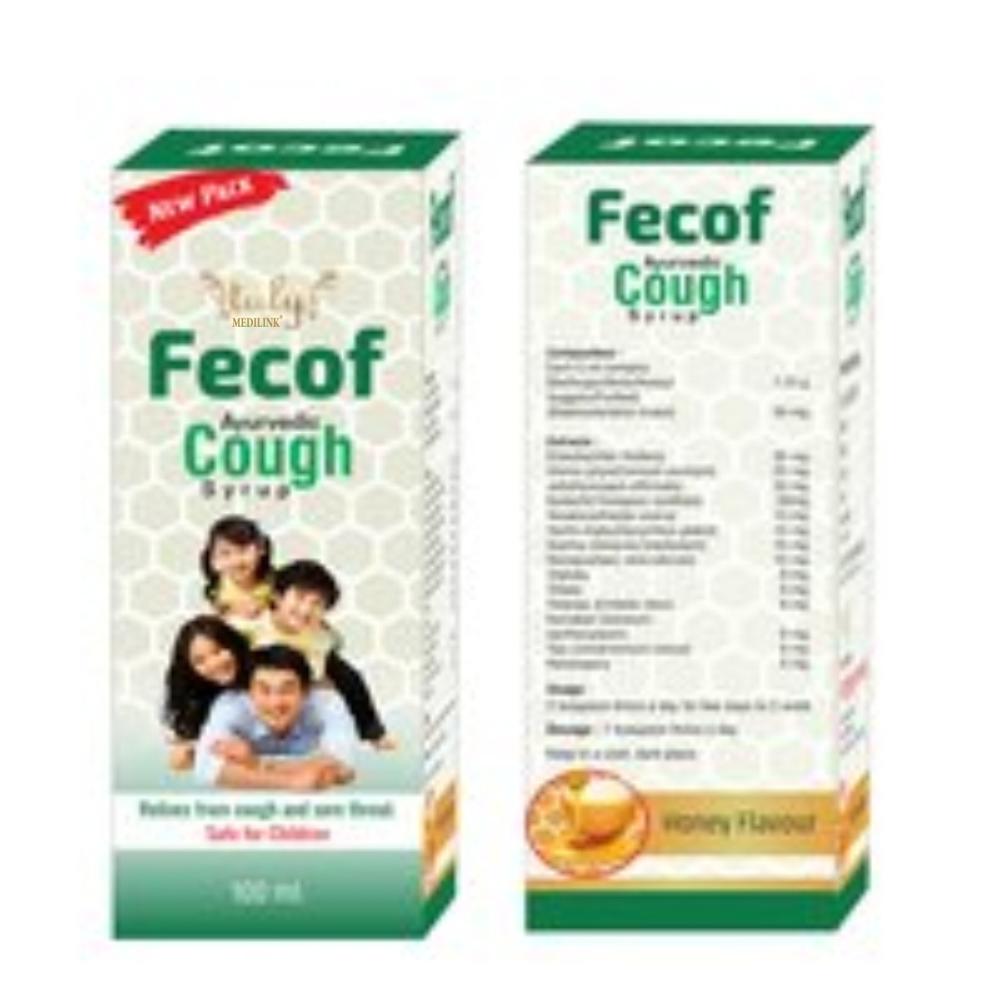 Fecof Syrup for Cough Dry Cough Throat Discomfort (100 Ml)