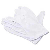 Plain White Hosiery Gloves