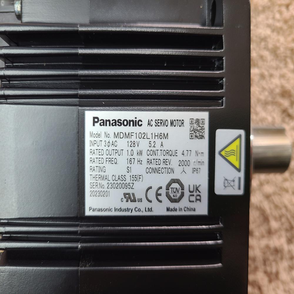 MSMF152L1G6M Panasonic A6 1500W Motor , Torque Nm - 4.77, RPM - 3000