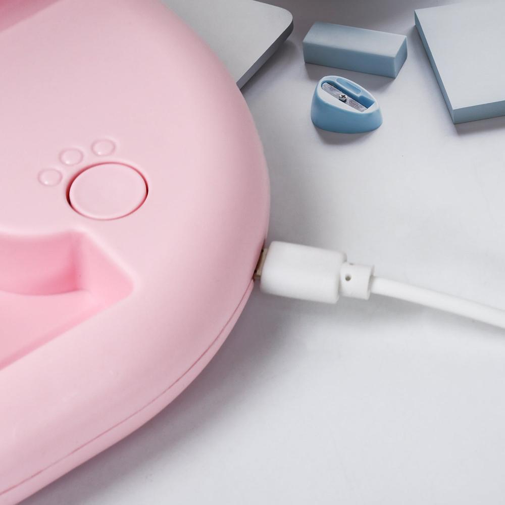 USB Rechargeable Portable Fan with LED Light  Heavy-Duty Foldable Fan